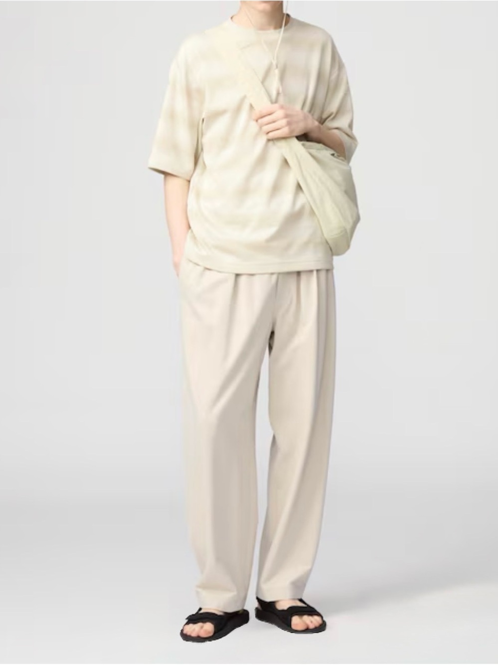 Lemaire Cream Beige Wide-Leg Trousers